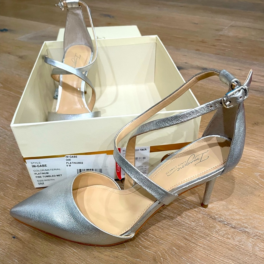 Vince Camuto cross strap heels brand new In box
